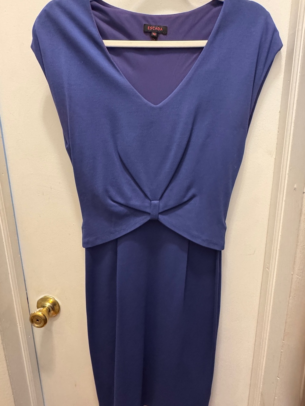 Escada indigo Blue Knot Front Midi Dress